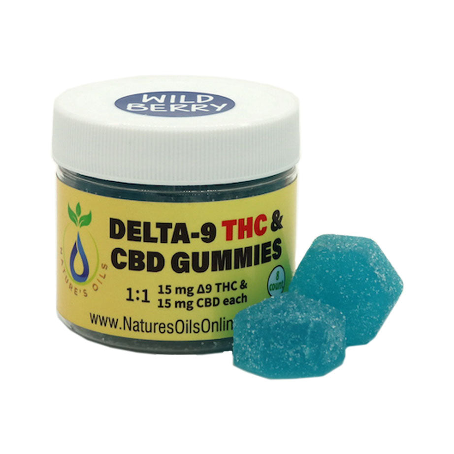 Delta-9 THC & CBD Gummies 15mg/15mg  Wildberry 8-count