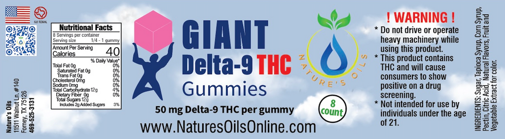 Giant Delta-9 THC Gummies 8-count