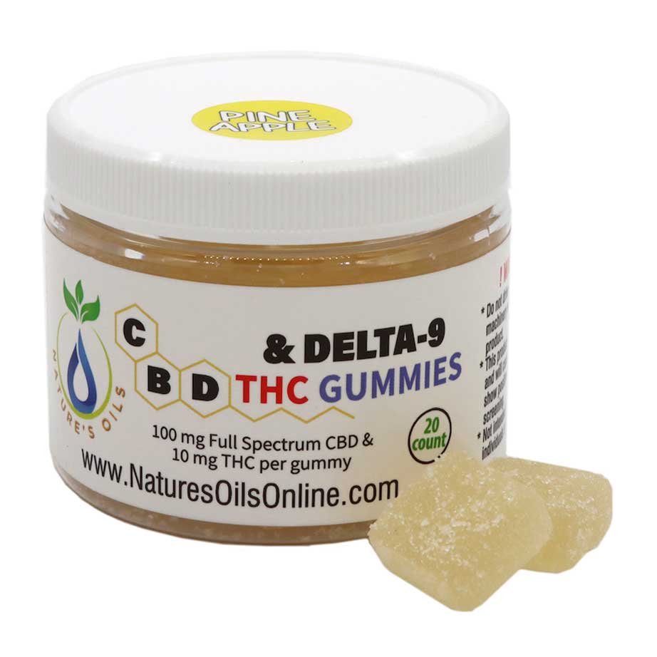 CBD & Delta-9 THC Pineapple Gummies 20-count