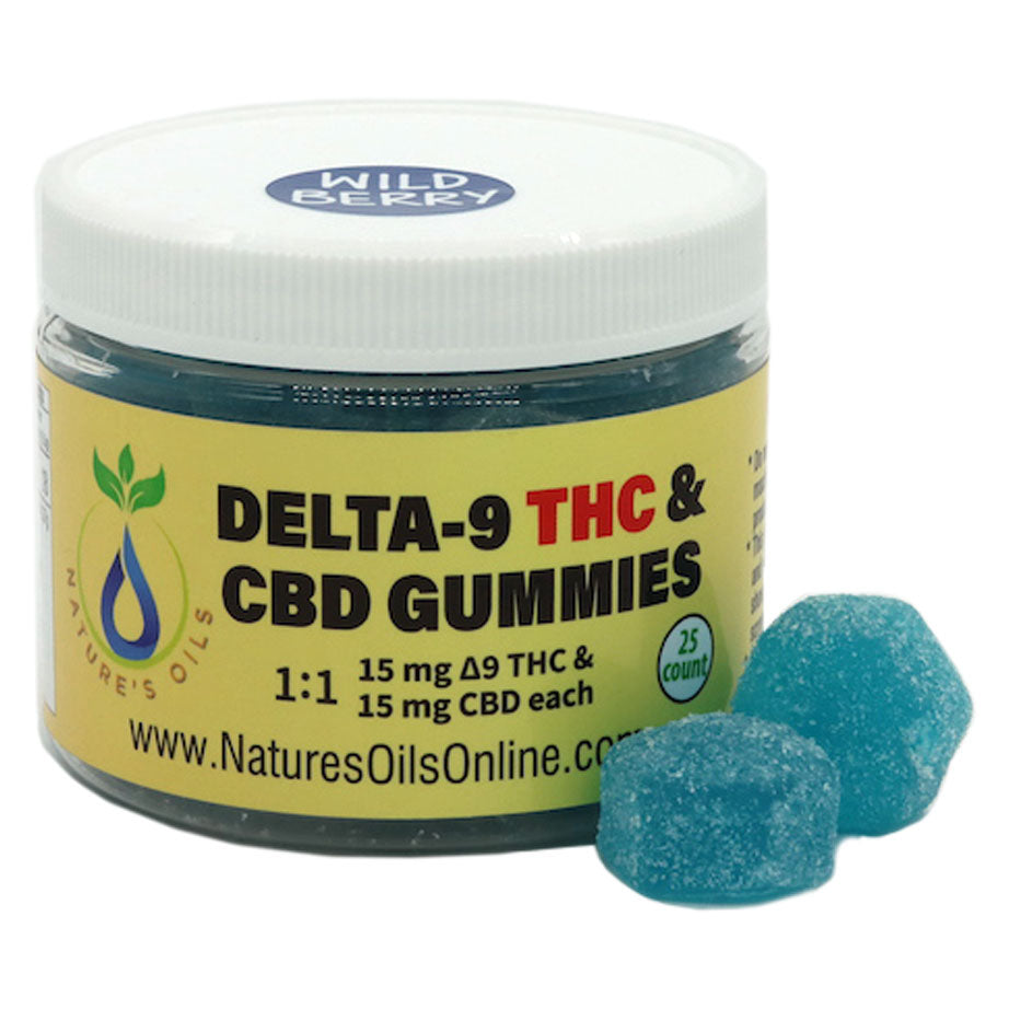Delta-9 THC & CBD Gummies 15mg/15mg  Wildberry 25-count