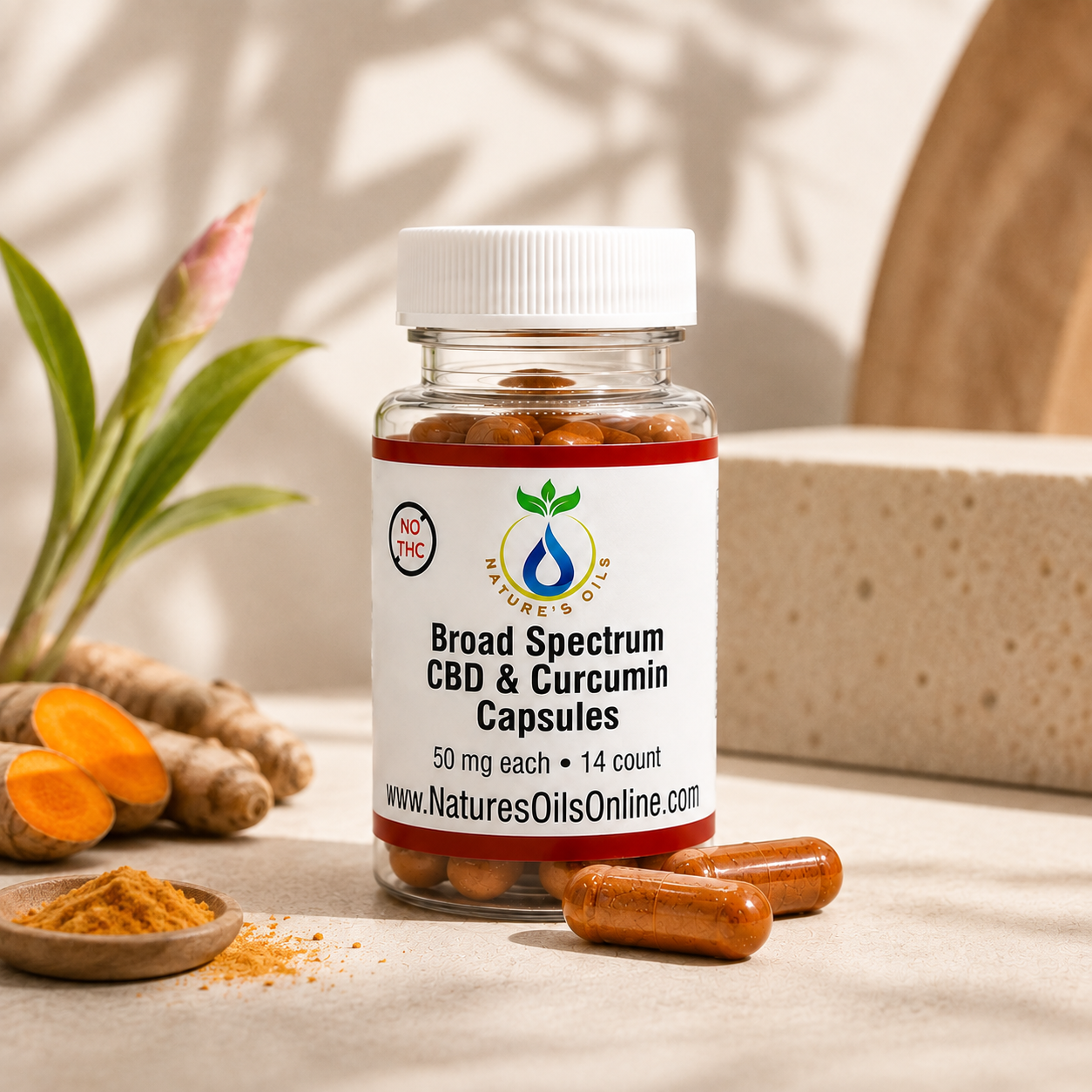 Broad Spectrum CBD Capsules - 50mg -14ct | Nature's Oils