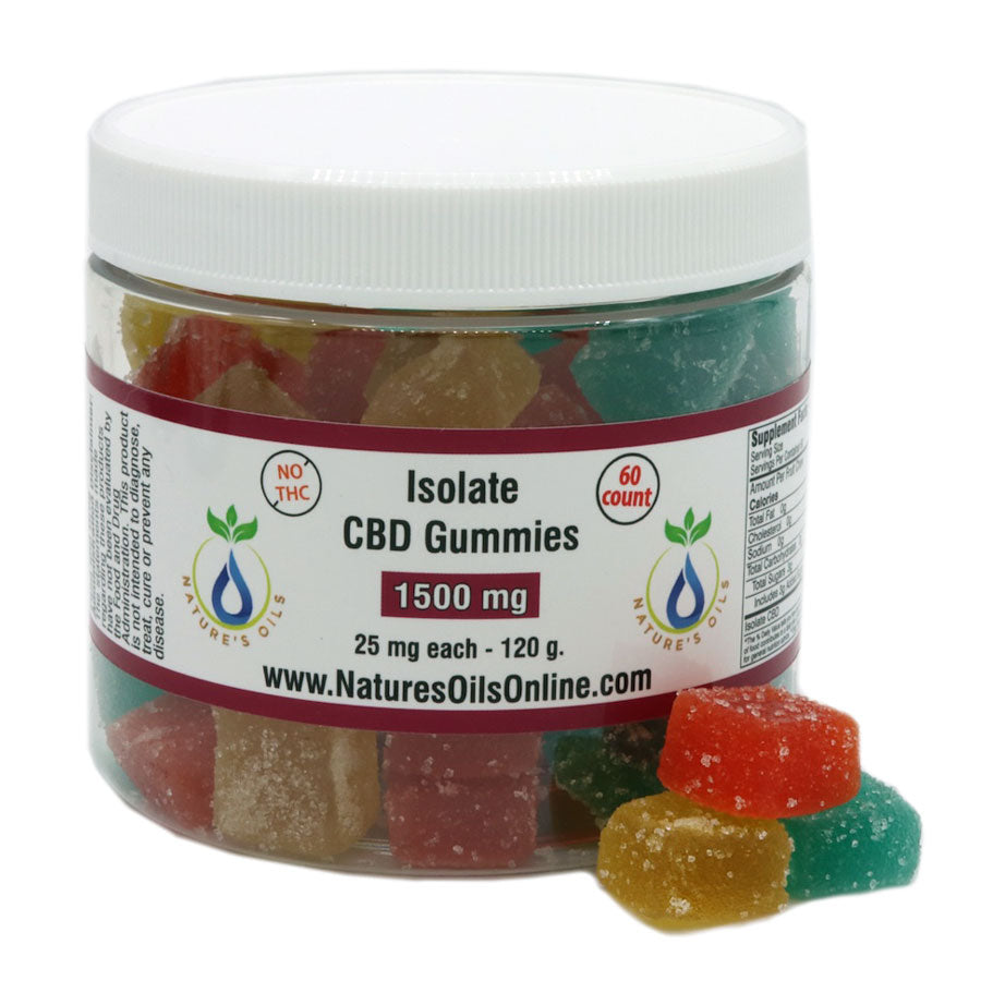 Isolate CBD Gummies 25mg each 60 count