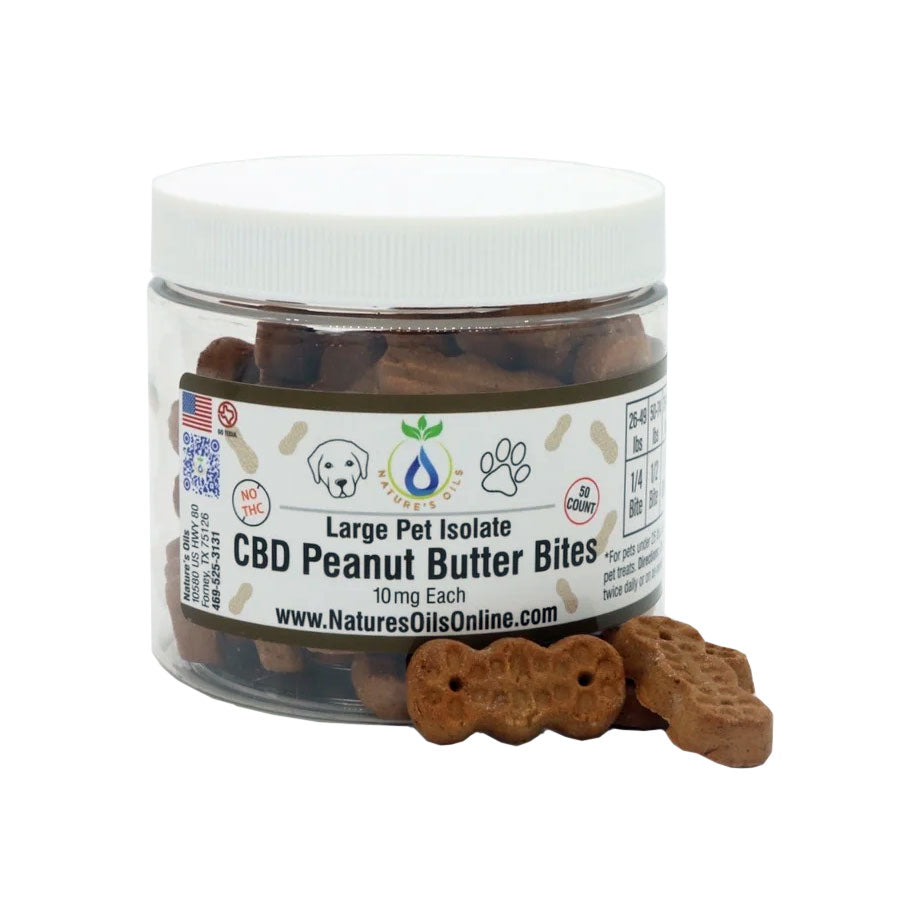 Large Pet CBD Peanut Butter Bites - 50 count