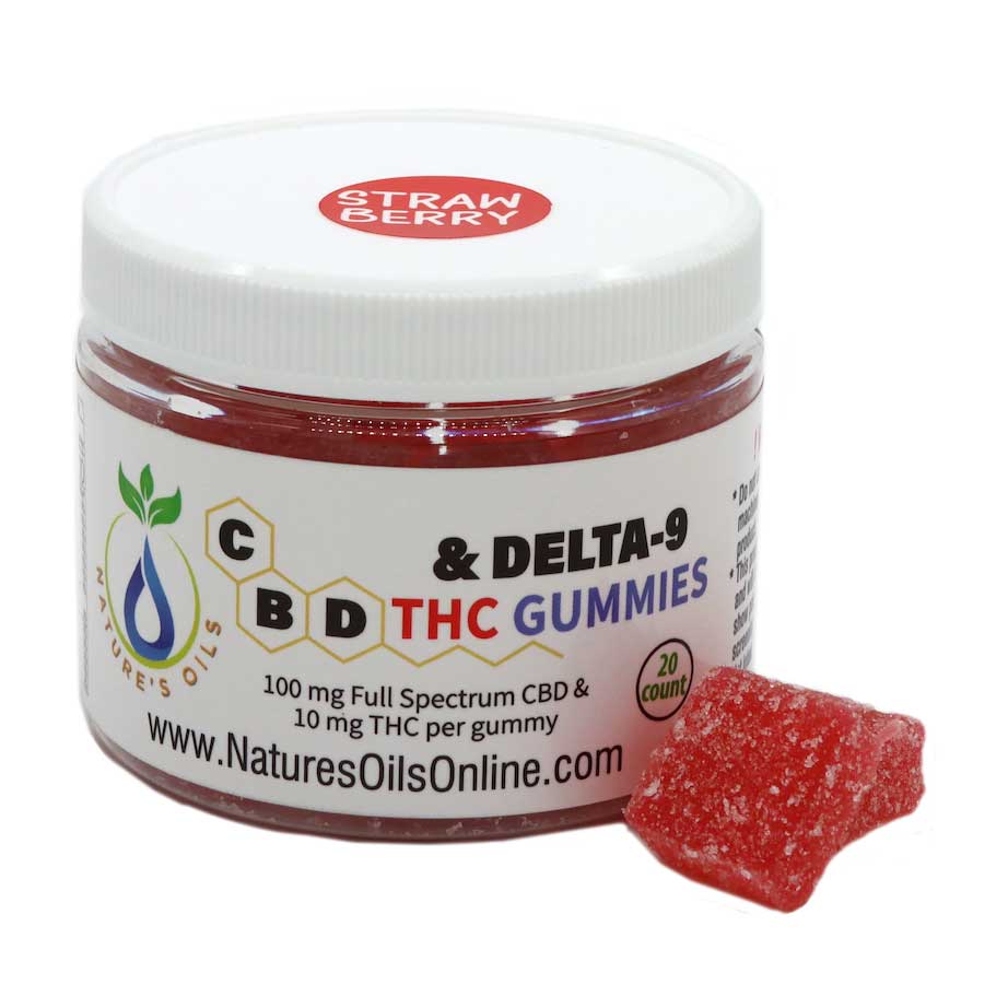 CBD & Delta-9 THC Strawberry Gummies 20-count