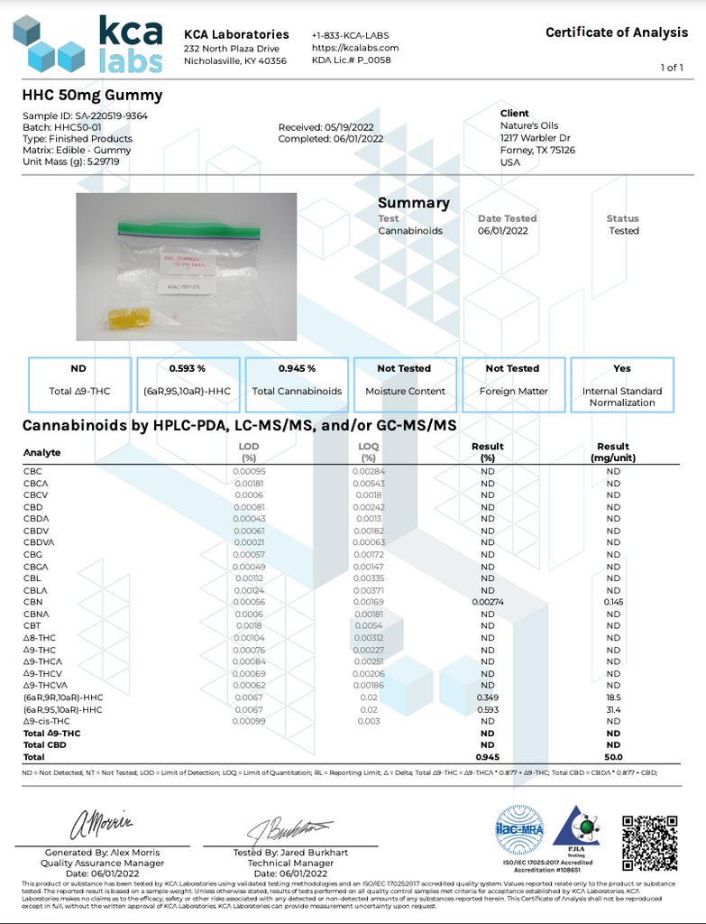 HHC 50mg Gummies 30-count Pineapple