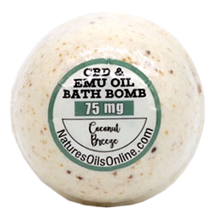 CBD & EMU Oil bath bomb Coconut Breeze 75mg