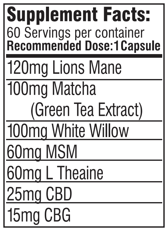 Energy & Focus CBD / CBG 40mg 60-count