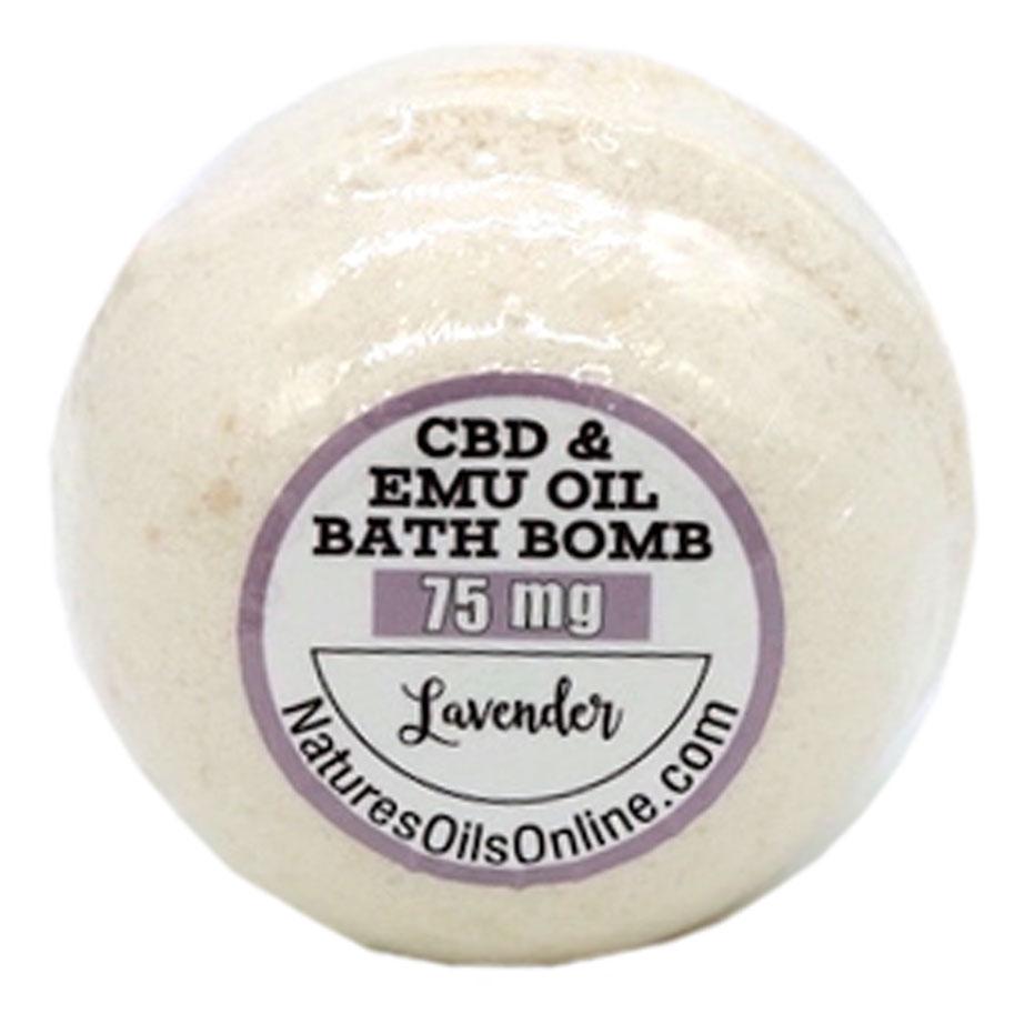 CBD & EMU Oil bath bomb Lavender 75mg